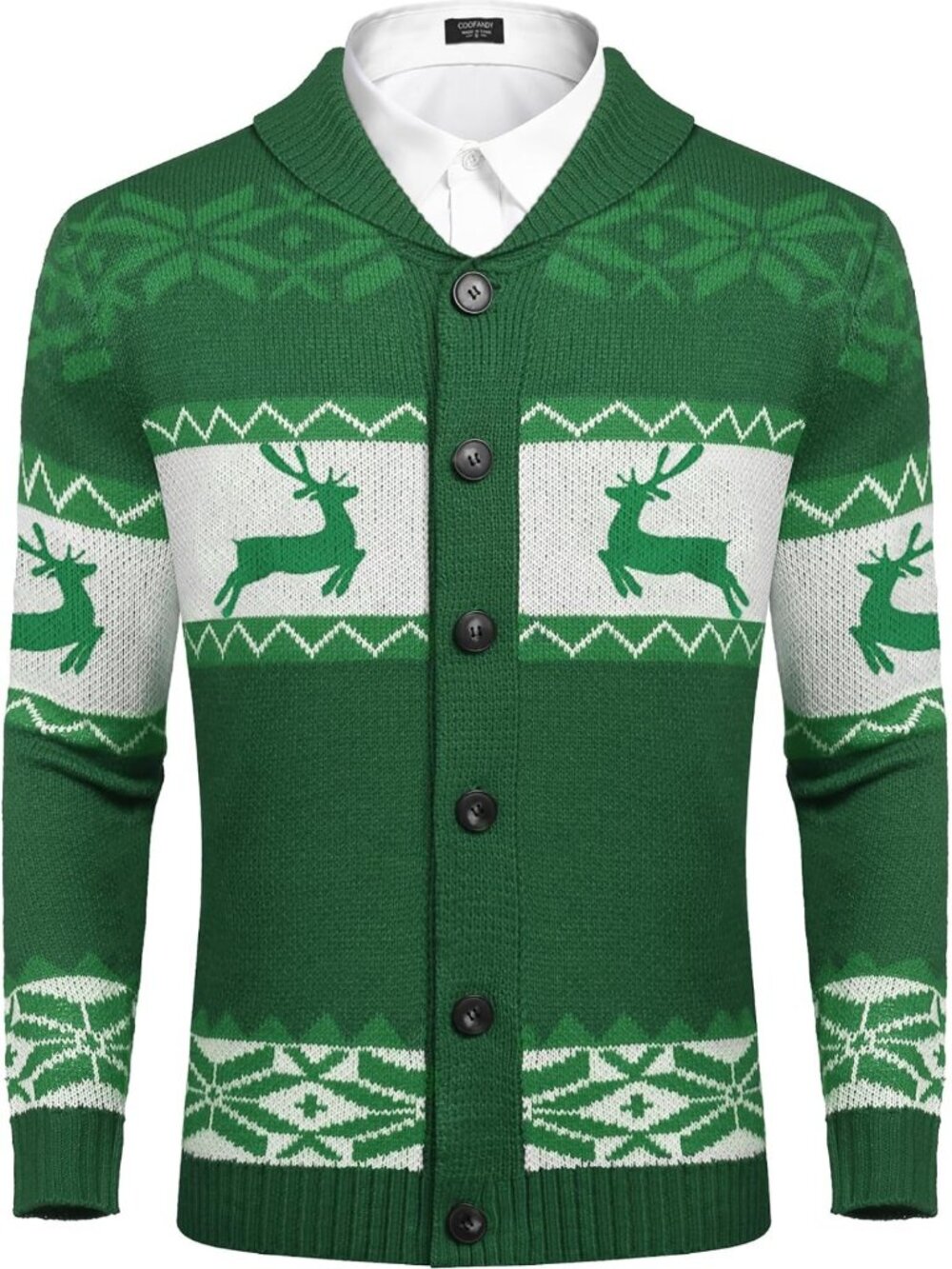 Cozy Men's Christmas Cardigan Sweater | Shawl Collar Knitwear for Holiday Style